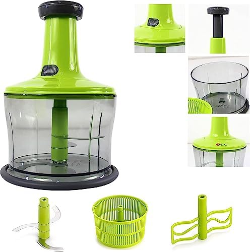 Biki 3 in 1 Food Chopper | Hand Press Fruits and Vegetable Push C...
