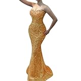 Beaded Rhinestone Prom Dresses Women Sheath V-Neck Floor Length Mermaid Dresses Dinner Party Gowns Slim Evening Dresses Orange