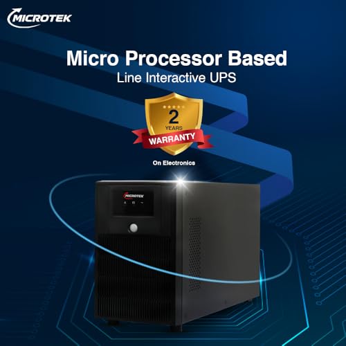 Image of Microtek Desire Pro+ 2000VA Offline UPS | 24VDC Battery | Simulated Sine Wave | Auto Restart | Input 140-300V AC | Output 220 /230V ±10% | Ideal for PCs, Routers, Home Office Backup