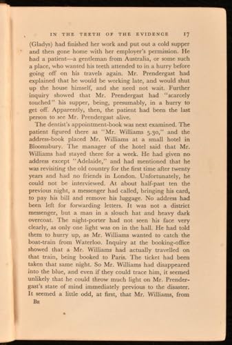 In the Teeth of the Evidence B00085JPZ8 Book Cover