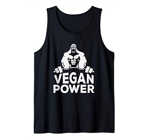 Fun Gym Gorilla Vegan Power Workout Fitness Vegan Lifestyle Canotta
