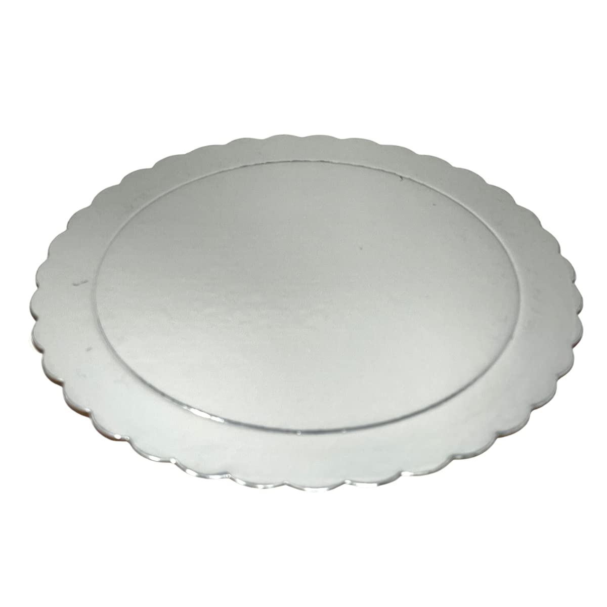 Decoraciondulce 10 x Discos/Bases Extrafuerte de 20cm X 3 Mm. Altura para pasteles (10 de Plata)