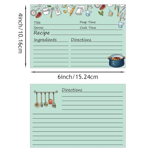 Cartes de recettes 10,2x15,2 cm idée cadeau originale pour invités - 2
