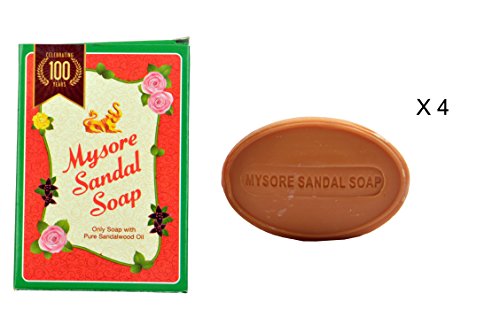 Image of Mysore Sandal Mysore Sandal Soap, 75 Grams (Brown, Pack of 4)