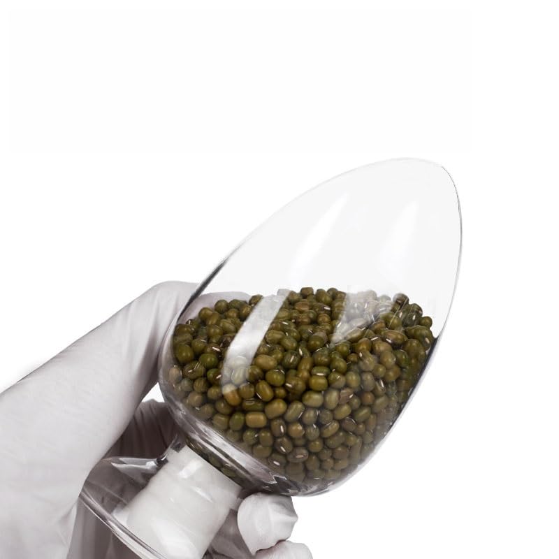 Flacon conique en verre de 125/250/500 ml - Présentoir d'échantillons de graines en forme de cœur avec bouchon en caoutchouc for utilisation en laboratoire(Round headed 125ml)
