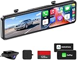 OKYES T16 ドライブレコーダー ミラー型 CarPlay対応 AndroidAuto対応 ナビ/音楽/通話対応 Siri/Googleアシスタント利用可能 FM送信対応 2.5K カメラズーム機能 ドラレコ 前後カメラ 11インチ Type-C電源 GPS搭載 WDR HDR スーパー暗視 バック連動 LED信号対応 24時間駐車監視 1年メーカー保証【128GBメモリカード付属】