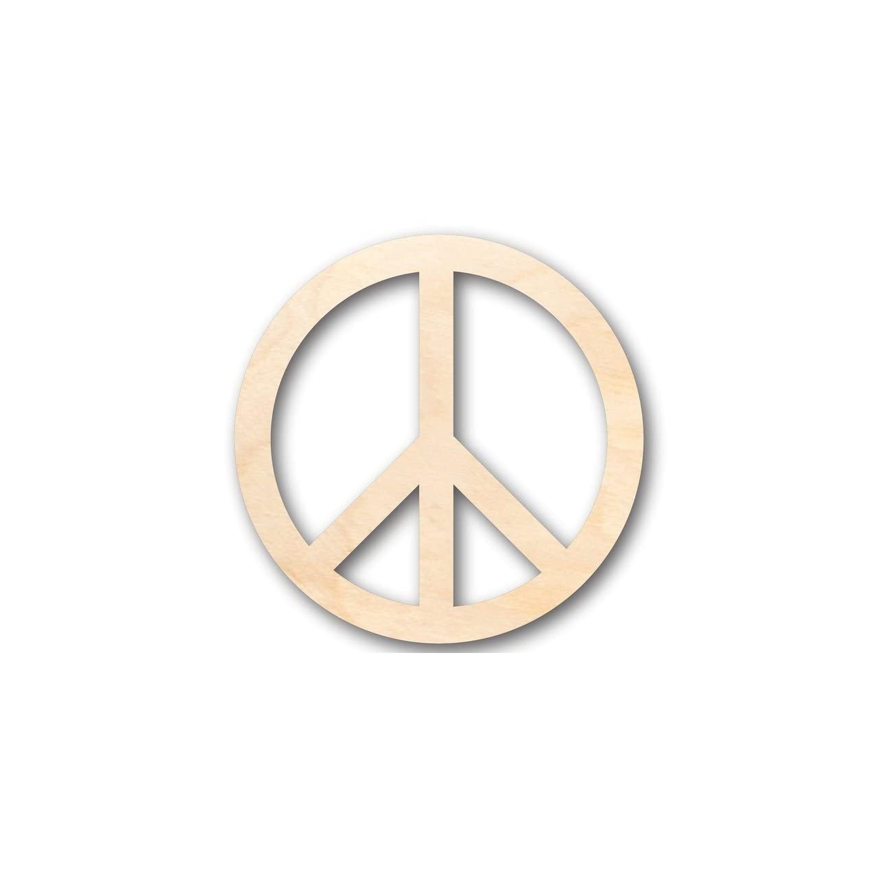 Amazon.com: Unfinished Wood Peace Sign Symbol Shape Craft up to 46