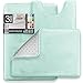 Clara Clark 3 Piece Bathroom Rugs Bath Mat Set, Velvet Memory Foam Bath Mats for Bathroom - Non-Slip, PVC Backing Bath Rugs, Washable - Dries Quickly, Blue
