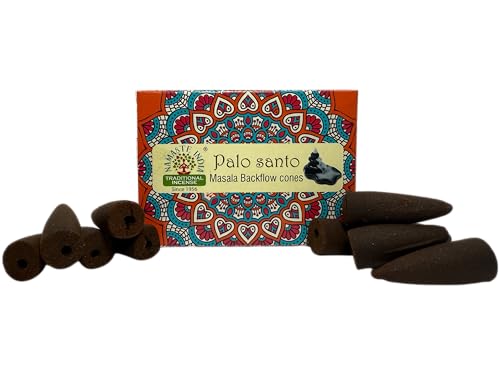 Conos de Reflujo Palo Santo Namaste India - 10 Conos de Incienso blackflow - HOSTENATURA