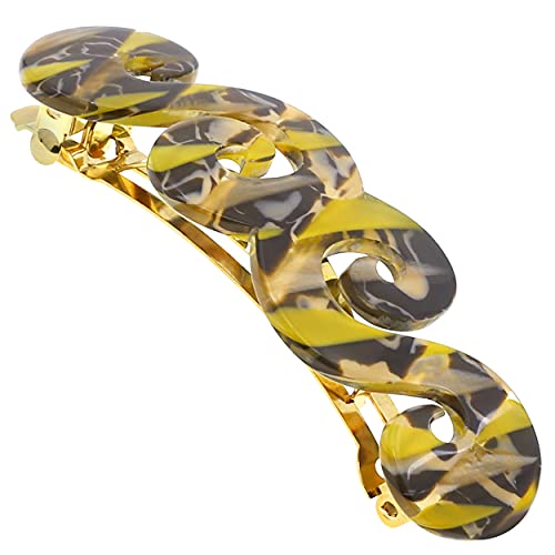 Pinces à cheveux pour femmes Camila Paris CP3171 barrette fait main moutarde