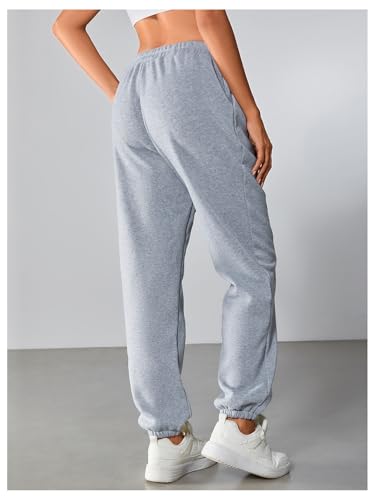 SOLY HUX Women's Elastic High Waist Sweatpants Casual Workout Running Joggers Pants2