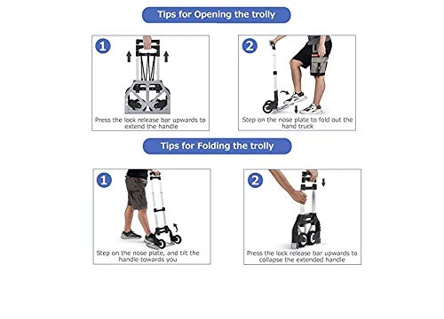 Image of 80 kg Heavy Duty Sack Truck Folding Portable Hand Truck Hand Industrial Trolley