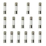 15 Pack 5x20mm F2AL 125V/250V Glass Fuses 0.2 x 0.78 Inch F2A 2amp Fast-Blow Fuse (F2A)