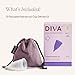 DIVA Cup - Medical Grade Silicone Cup for Period Care - Reusable Menstrual Cup - Up to 12 Hours of Continuous Wear - Model 0 (for Slim Vaginal Canals & First-Time Users)