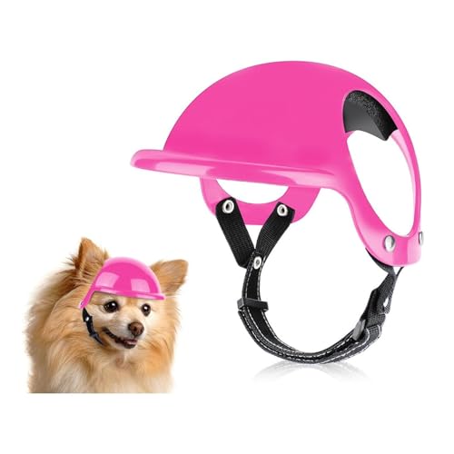 Casque de vélo pour chien rose taille S avec sangle réglable - 5