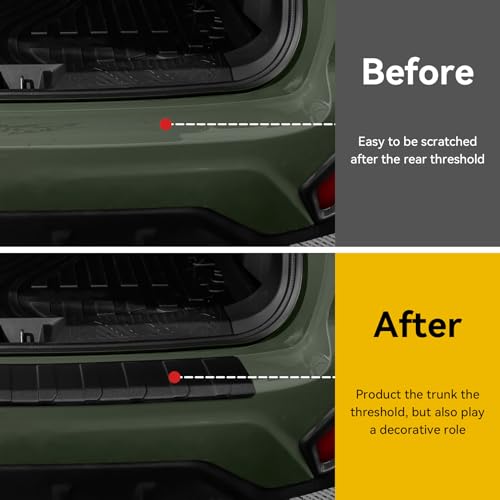 Image of Rear Bumper Protector Compatible with Subaru Crosstrek 2024 2025 2026 Car Accessories ABS Plastic Material Matte Black Non-Slip Scratch-Resistant Trunk Door Protector