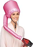 Safety Portable Hair Dryer Bonnet Attachment for Hair Styling - Deep Pink