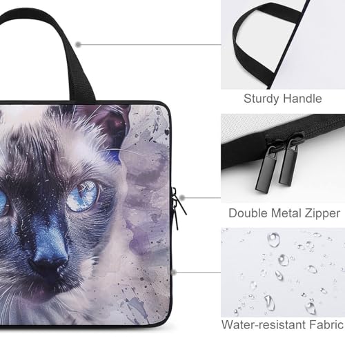 Maletín bandolera para laptop 12 pulgadas con diseño de gato miniatura 4