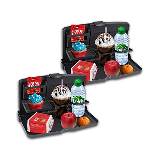 Zento Deals Multipurpose Handy Car Tray - for a More Convenient Time in Your Car (Black2)