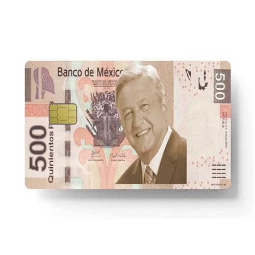 siayaharu Capas de cartão de débito mexicanas de 500 pesos sem bolhas, finas, à prova d'água, antir