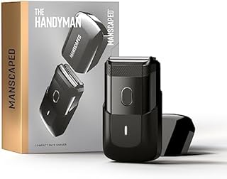 Kompaktowa golarka MANSCAPED The Handyman przenośna męska maszynka do golenia twarzy, elektryczna maszynka do golenia z akumulatorem USB-C, wodoodporna golarka do długich włosów i foliowane ostrza