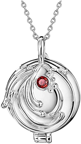 GreSeaso Elena Collar S925 de plata de ley con circonitas colgantes Elena Gilbert Vampiro Diaries Verbena, collar de regalo creativo para amigas por defecto Cover