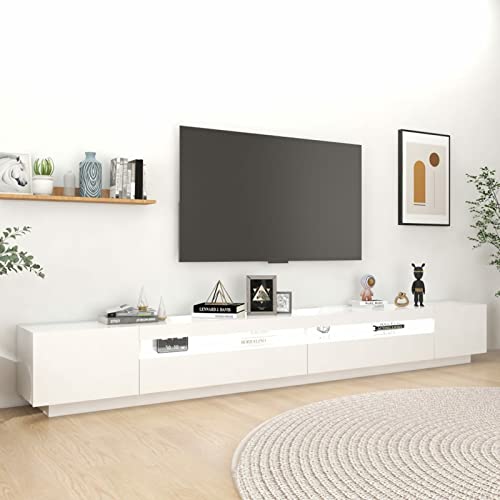 Xichuzi Mueble TV Blanco 300x35x40 cm, Moderno para Salón y Comedor, Mesa Television 3081924 - imagen 3