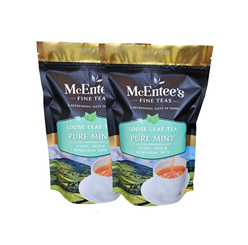 McEntee’s Pure Mint Loose Tea Infusion- Pack of 2 X 150g Bag - Carefully Selected in Ireland, our Moroccan Mint Tea Infusion with a FRESH, REVITALIZING AND REFRESHING TASTE Cover