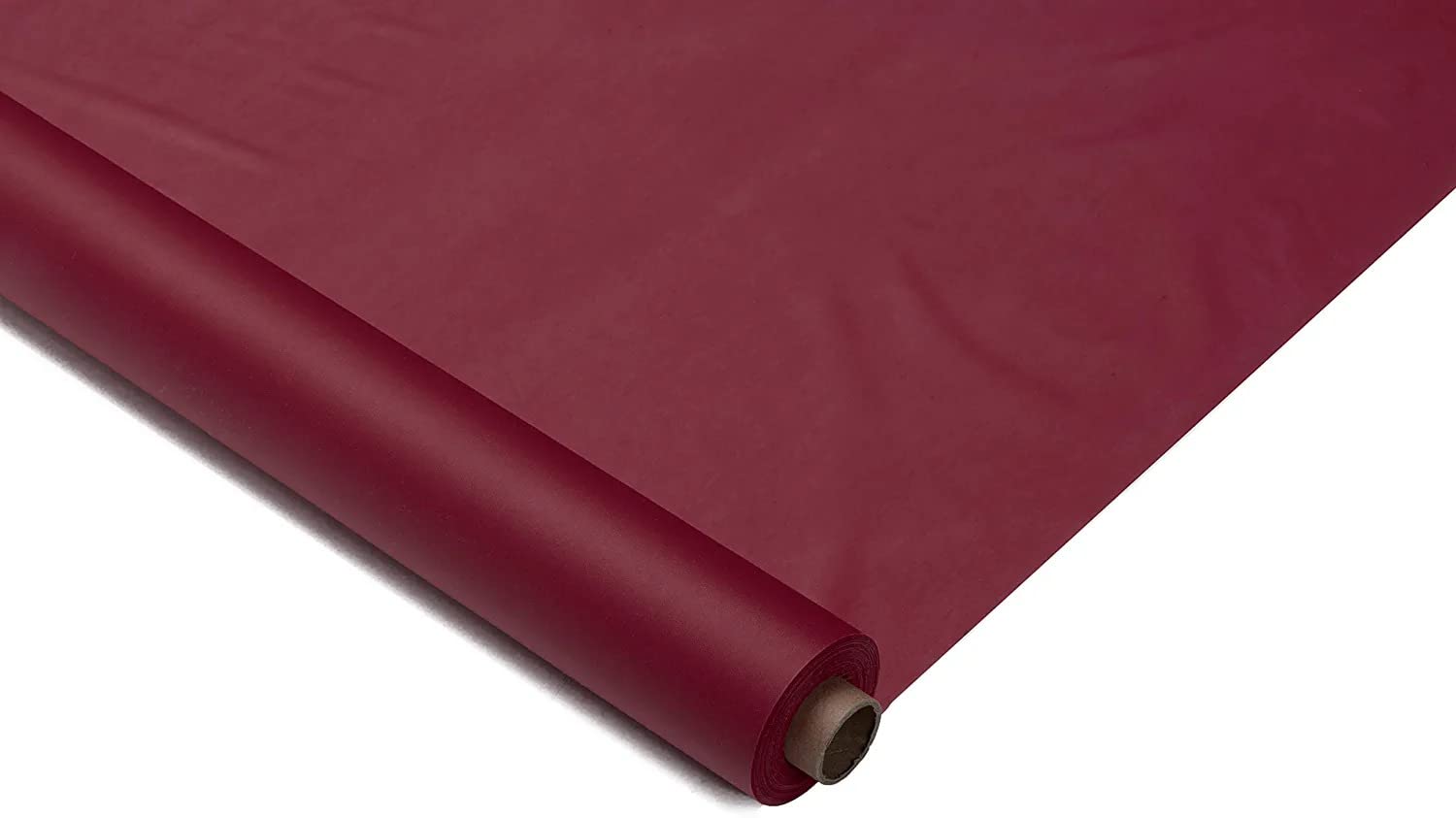 Venuscello® Burgundy Banquet Roll 25m x 120cm Paper Banqueting Table Cover for Wedding Buffet Dinner Home Large Disposable Table Paper Cloth