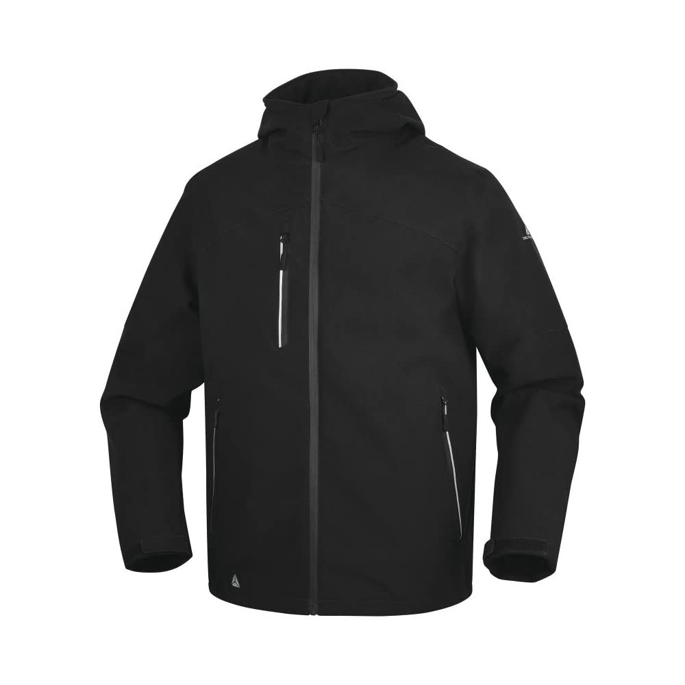 DELTA PLUS Parka de trabajo de invierno 3 en 1 capucha fija repelente al agua transpirable 4 bolsillos soporte elástico 100% PL Deltaplus EOLE2 - M, negro