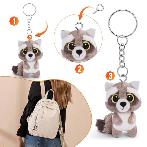 180 Stück Schlüsselanhänger Basteln Set (90 Schlüsselanhänger Ringe Kette + 90 Schrauböse Pins),Schlüssel DIY Taschen Schmuckherstellung (Silber)