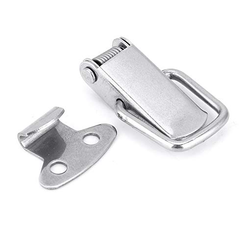 Image of QANYEGN Spring Loaded Toggle Lock Clasp, Stainless Steel Loaded Buckle Latch Hasp, Toggle Hasp Lock for Cabinet Boxes (Stainless Steel 201)