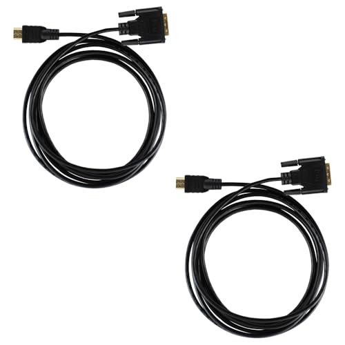 Cable HDMI a DVI bidireccional Fenzer paquete de 2 de 1,8 metros negro de alta velocidad
