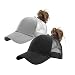 IZUS Women's Ponytail Hat Baseball Cap Mesh-Back High-Bun-Pony Summer-Spring-Caps 22-23 inch