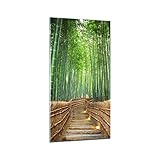 Wandbildglas kann für eine fantastische Atmosphäre im Innenraum soregn. Gesamtmaß: 65cm x 120cm. Anzahl der Elemente: 1. Die Vielseitigkeit der Anwendung der Bilder auf Glas macht es möglich, diese Bilder in jedem Interieur, das im skandinavischen, glamourösen, minimalistischen, Boho- und sogar industriellen Stil eingerichtet ist, einzusetzen.