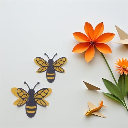 Vinilos decorativos 3D con diseño de abejas, set 12 piezas miniatura 5