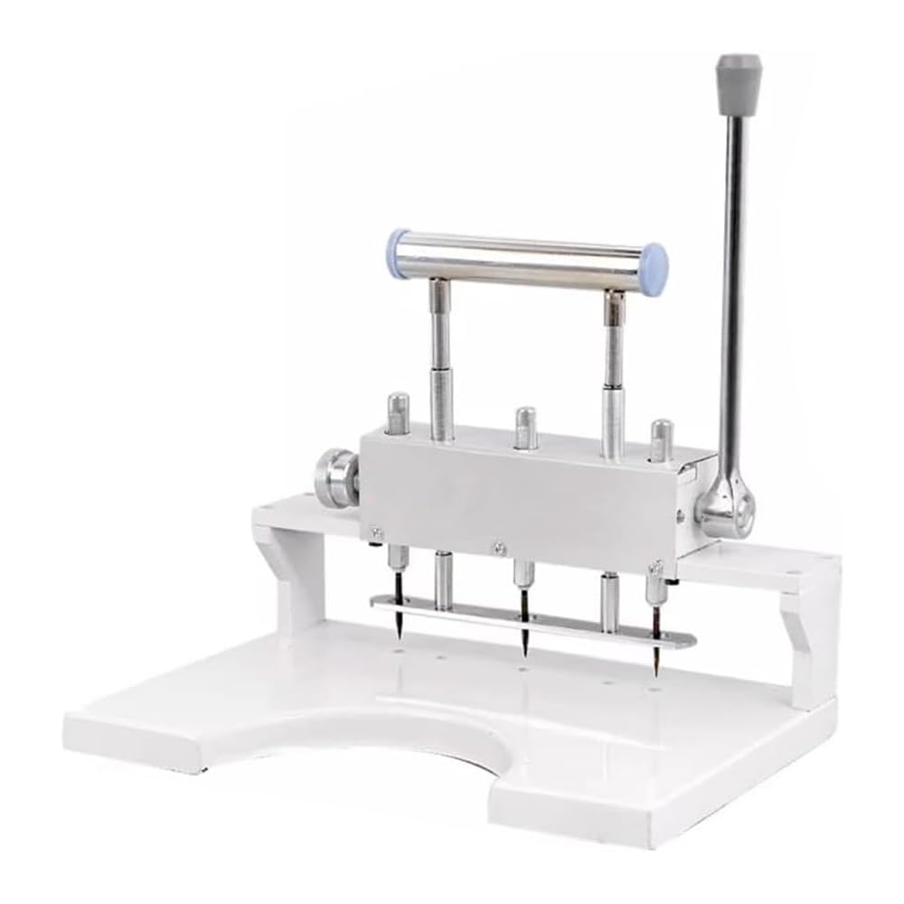 Robuster Locher, 3-Loch-3-Nadel-Bindemaschine, 30 Mm Bohrstärke, Papiereinzugsbreite 310 Mm, Für Archive, Gutscheine, Dokumente, Sammelalbum, Büro- Und Schulbedarf