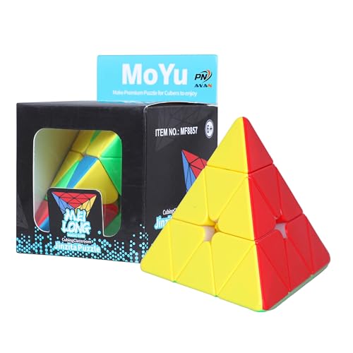 Image of MoYu Meilong Professional Speed Cube, Stickerless Magic Puzzle Cube with Instructions (Pyraminx)
