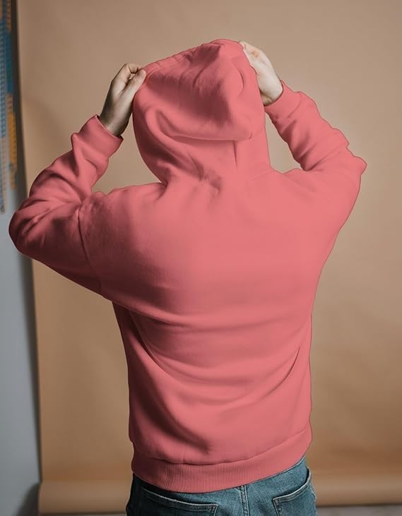 Image of Women's Black Fleece Hoodie Oversized Fit Soft Warm Winter Hooded Sweatshirt with Kangaroo Pocket