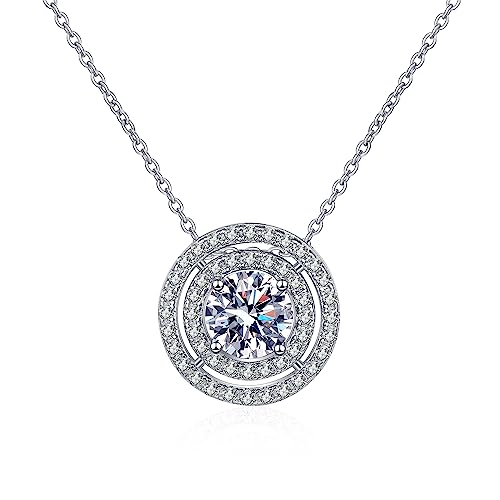 Collier Moissanite 1ct StarGems en argent 925 anti-ternissement pour en finir avec les bijoux ternes