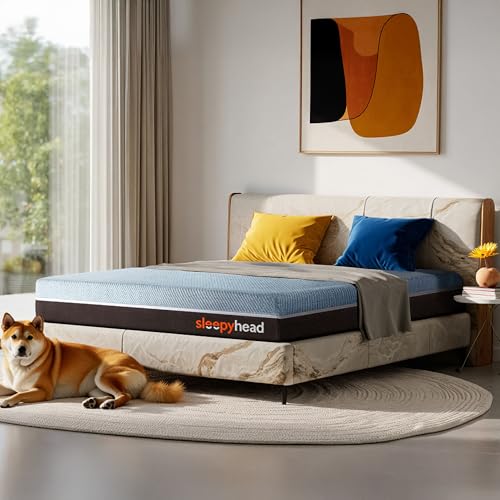 Image of Sleepyhead Laxe Designed by Duroflex - Pincore Latex Mattress with BodyIQ Orthopedic Memory Foam |Medium Firm |10 Years Warranty |3 Zone Support |Washable Cover |8 Inch Queen Bed Mattress (72x60x8)