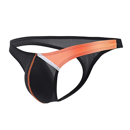 Calzoncillos Boxer para Hombre Sexy Tanga Slips Ropa Interior de algodón Colisión de Color Cintura Baja Sección Delgada Salientes Ropa de Dormir Atractivo Briefs MMUJERY