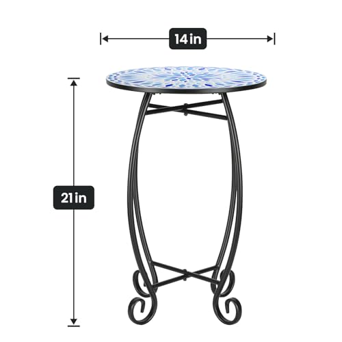 14-Outdoor-Side-Table-Scrollwork-Accent-Round-End-Table-Unique-Relief-Ceramic-Tile-Tabletop-with-Metal-Frame-Coffee-Tea-Table-Nightstand-for-Living-Room-Bedroom 14 Outdoor Side Table Scrollwork Accent Round End Table Unique Relief Ceramic Tile Tabletop with Metal Frame Coffee Tea Table Nightstand for Living Room Bedroom