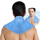REVIX Neck Ice Pack Wrap &ndash; Reusable Hot Cold Gel Pack for Neck and Shoulder, Large Flexible Design...