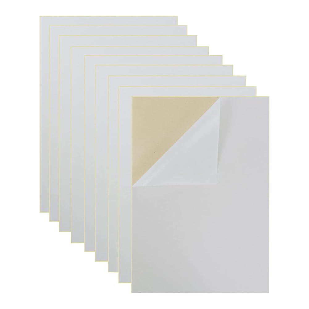 Hugede White 10 Sheets Adhesive Craft Felts Fabric Sticky Back Sheets Peel And Stick Felts Backed Stick Felts Jewelry Box Felt Liners With Adhesive Backing