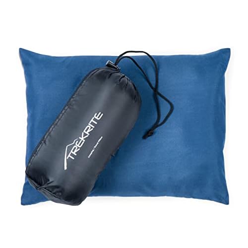 Trekrite Small Travel and Camping Pillow – Compact/Pack Away Cushion with Removable Washable Cover