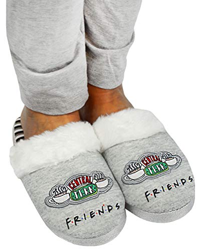 FRIENDS Slippers Womens Ladies Central Perk Ladies Fluffy Shoes3