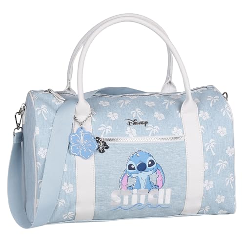 sarcia.eu Disney Stitch Sac de voyage pour JEUNES, sac de voyage, BAGAGE À MAIN pour avion, bleu 44x18x26cm (Stitch Bleu)