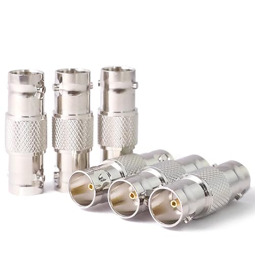 6-Pack Conectores BNC Hembra a Hembra 75 Ohm miniatura 4