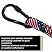 AFP American Flag Tool Lanyard, Shock Absorbing w/Aluminum Self-Locking Carabiner and Adjustable Loop, 15lb Weight Capacity